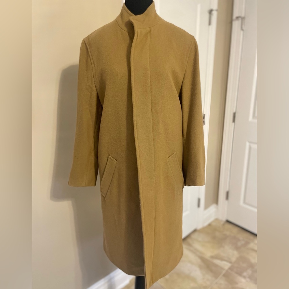 Pierre Cardin Camel Trench Men’s Coat Vintage 80% wool Size Small